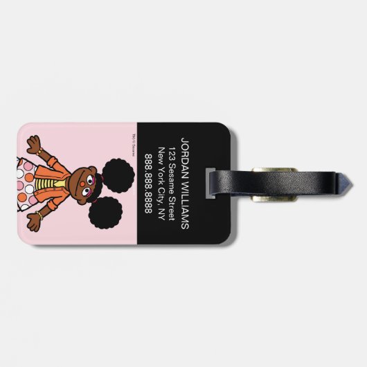 Sesamstraat | Gabrielle Portrait | Jouw namen toev Bagagelabel (Achterkant horizontaal)