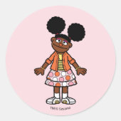 Sesamstraat | Gabrielle Portrait Ronde Sticker (Voorkant)