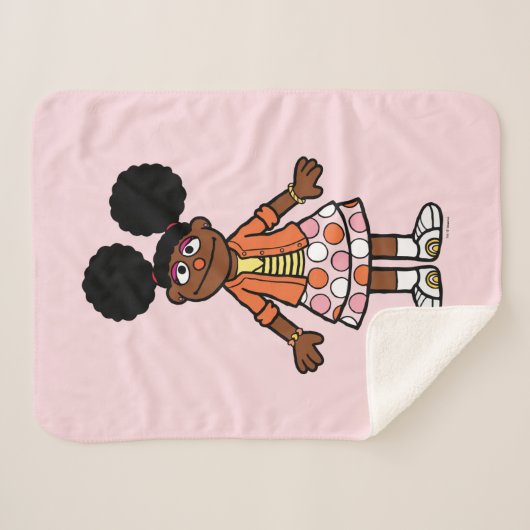 Sesamstraat | Gabrielle Portrait Sherpa Deken (Voorkant (horizontaal))