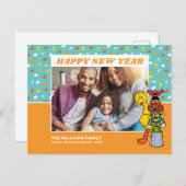 Sesamstraat | Gelukkig Nieuwjaar Feestdagenkaart (Voorkant / Achterkant)