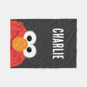 Sesamstraat | Gepersonaliseerd Elmo Big Face Fleece Deken (Voorkant (Horizontaal))