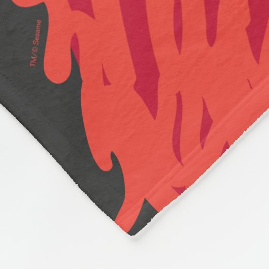 Sesamstraat | Gepersonaliseerd Elmo Big Face Fleece Deken (Hoek)