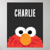 Sesamstraat | Gepersonaliseerd Elmo Big Face Poster (Voorkant)