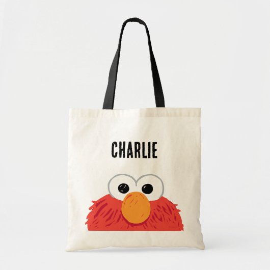 Sesamstraat | Gepersonaliseerd Elmo Big Face Tote Bag (Voorkant)