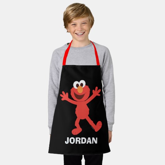 Sesamstraat | Gepersonaliseerde Elmo Schort (Gedragen)