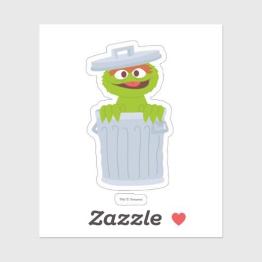 Sesamstraat | Gepersonaliseerde Oscar de Grouch Sticker (Vel)