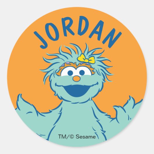 Sesamstraat | Gepersonaliseerde Rosita Ronde Sticker (Voorkant)