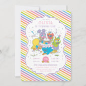 Sesamstraat | Gestreepte Baby verjaardag Kaart (Voorkant)