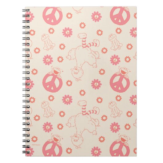 Sesamstraat | Goede Vibes Patroon Notitieboek (Voorkant)