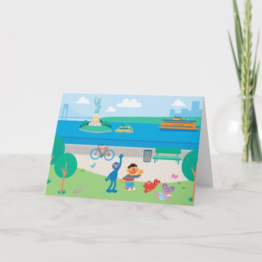 Sesamstraat | Governors Island Scene Kaart (Voorkant)