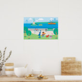 Sesamstraat | Governors Island Scene Poster (Keuken)