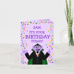 Sesamstraat   graaf von Count Birthday Feestdagen Kaart