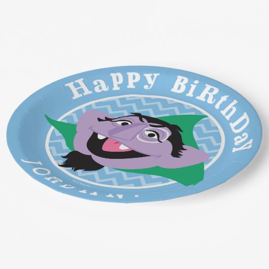 Sesamstraat | graaf von Count Birthday Papieren Bordje (Gekanteld)
