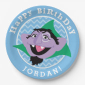Sesamstraat | graaf von Count Birthday Papieren Bordje (Voorkant)