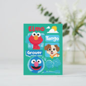 Sesamstraat | Grafisch park Elmo, Tango & Grover P Briefkaart (Staand voorkant)