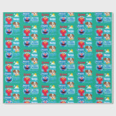 Sesamstraat | Grafisch park Elmo, Tango & Grover P Cadeaupapier (Vlak)