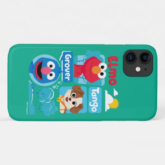 Sesamstraat | Grafisch park Elmo, Tango & Grover P Case-Mate iPhone Case (Achterkant (horizontaal))