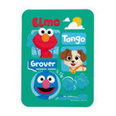 Sesamstraat | Grafisch park Elmo, Tango & Grover P Magneet (Verticaal)