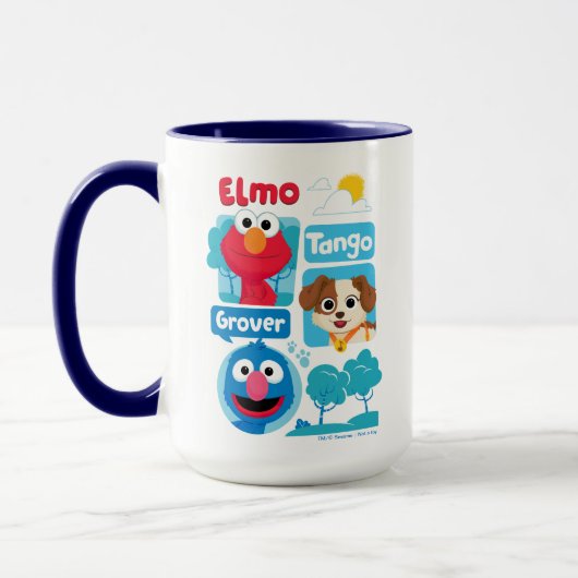 Sesamstraat | Grafisch park Elmo, Tango & Grover P Mok (Links)