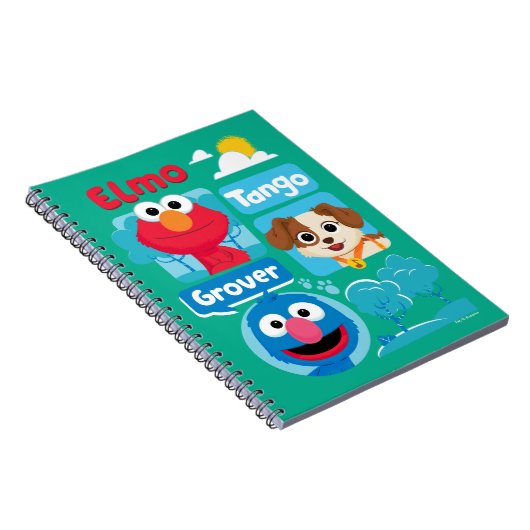 Sesamstraat | Grafisch park Elmo, Tango & Grover P Notitieboek (Rechterzijde)