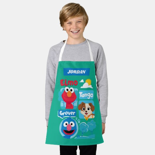 Sesamstraat | Grafisch park Elmo, Tango & Grover P Schort (Gedragen)