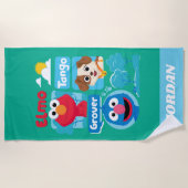 Sesamstraat | Grafisch park Elmo, Tango & Grover P Strandlaken (Voorkant)