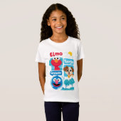 Sesamstraat | Grafisch park Elmo, Tango & Grover P T-shirt (Voorkant volledig)