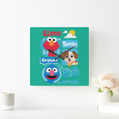 Sesamstraat | Grafisch park Elmo, Tango & Grover P Vierkante Klok (Huis)
