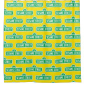 Sesamstraat | Groene Logo Douchegordijn (Voorkant)