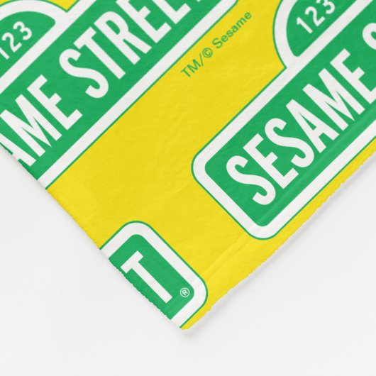 Sesamstraat | Groene Logo Fleece Deken (Hoek)