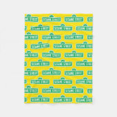 Sesamstraat | Groene Logo Fleece Deken (Voorkant)