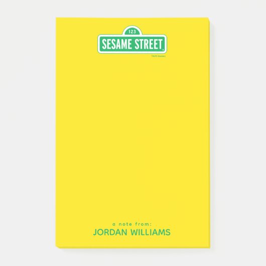 Sesamstraat | Groene Logo | Jouw namen toevoegen Post-it® Notes (Voorkant)