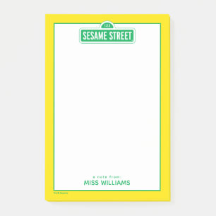 Sesamstraat   Groene Logo   Jouw namen toevoegen Post-it® Notes