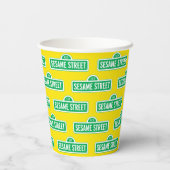 Sesamstraat | Groene Logo Papieren Bekers (Achterkant)