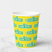 Sesamstraat | Groene Logo Papieren Bekers (Rechts)