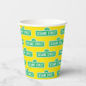 Sesamstraat | Groene Logo Papieren Bekers (Voorkant)