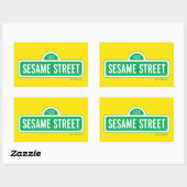 Sesamstraat | Groene Logo Rechthoekige Sticker (Vel)