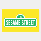 Sesamstraat | Groene Logo Rechthoekige Sticker (Voorkant)