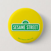 Sesamstraat | Groene Logo Ronde Button 5,7 Cm (Voorkant)