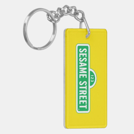 Sesamstraat | Groene Logo Sleutelhanger (Voorkant Links)