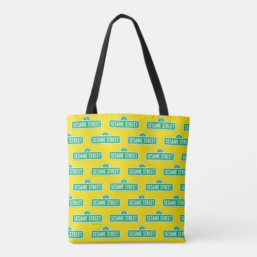 Sesamstraat | Groene Logo Tote Bag (Achterkant)
