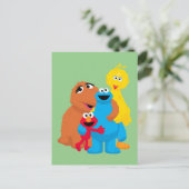 Sesamstraat | Groepsknuffel Briefkaart (Staand voorkant)