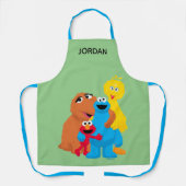 Sesamstraat | Groepsknuffel | Jouw namen toevoegen Schort (Voorkant)
