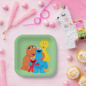 Sesamstraat | Groepsknuffel Papieren Bordje (Feest)