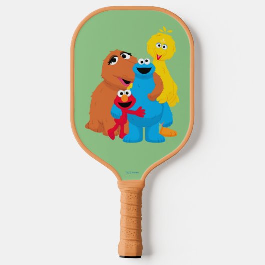 Sesamstraat | Groepsknuffel Pickleball Paddle (Achterkant)