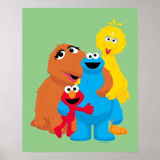 Sesamstraat | Groepsknuffel Poster (Voorkant)