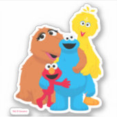 Sesamstraat | Groepsknuffel Sticker (Voorkant)