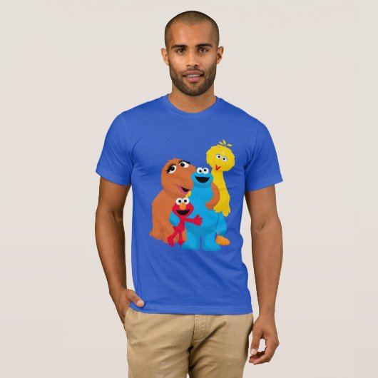 Sesamstraat | Groepsknuffel T-shirt (Voorkant volledig)