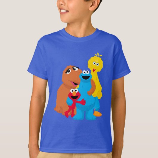 Sesamstraat | Groepsknuffel T-shirt (Voorkant)
