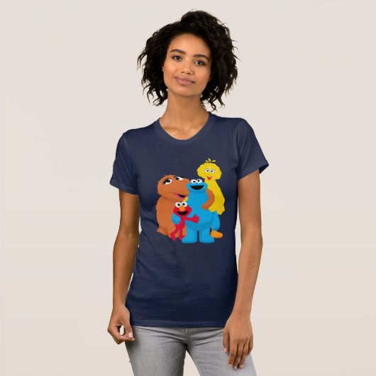 Sesamstraat | Groepsknuffel T-shirt (Voorkant volledig)